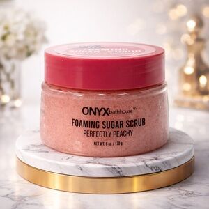 ONYX Bathhouse Foaming Sugar Scrub – Perfectly Peachy 🍑